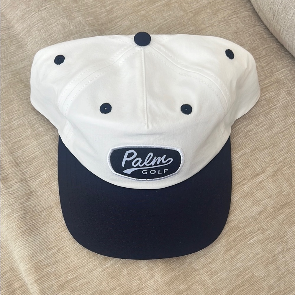 White and Blue Two-Tone Snapback Hat